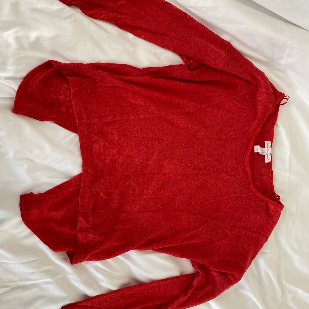 Open Back Red Sweater